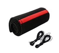 Anti-slip Wheel Protector Cover Black Suede Steering Wheel Cover with Needles and Thread Braid Car For Diameter 38cm Auto Accessories