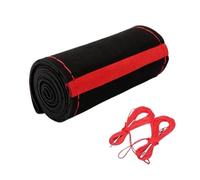 Anti-slip Wheel Protector Cover Black Suede Steering Wheel Cover with Needles and Thread Braid Car For Diameter 38cm Auto Accessories