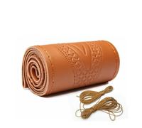 Anti-slip Wheel Protector Cover Braid Genuine PU Steering Wheel Cover Embossing Pattern Braiding For 38CM