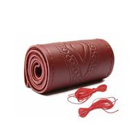 Anti-slip Wheel Protector Cover Braid Genuine PU Steering Wheel Cover Embossing Pattern Braiding For 38CM