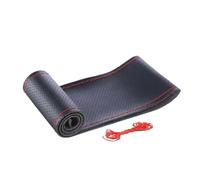 Anti-slip Wheel Protector Cover Genuine PU Car Steering Wheel Cover with Needles Thread Braid 37 38cm Anti-Slip Cowhide Steer-Wheel Protector
