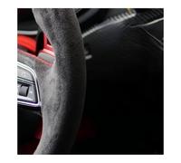 Anti-slip Wheel Protector Cover Hand-Stitched Soft Black Carbon Fiber Suede Car Steering Wheel Cover For Mk7 B8
