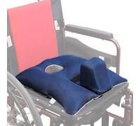 Anti-Slip Wheelchair Cushion, Pressure Relief Wedge Seat Cushion with Adjustable Straps for Fall Prevention and Pressure Ulcer Prevention, Ideal for Elderly