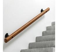 Anti-Slip Wood Support Handle, Sturdy Wall Mount Railing for Stairs, Basement, Deck & Walkway(8ft/240cm)