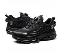 Anti-Smashing and Anti-Puncture Work Safety Shoes, Rotating Button Buckle Shoelace Labor Insurance Shoes, Breathable Fly Weaving Labor Protection Shoes, Outdoor Adventure Sports Safety Sneakers ( Colo