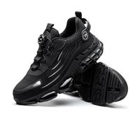 Anti-Smashing and Anti-Puncture Work Safety Shoes, Rotating Button Buckle Shoelace Labor Insurance Shoes, Breathable Fly Weaving Labor Protection Shoes, Outdoor Adventure Sports Safety Sneakers ( Colo