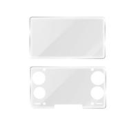 Anti-smudge tempered screen protector for handheld gaming systems enhances the visual clarity screen protector kit without button interference