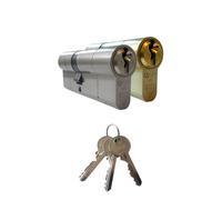 Anti Snap Anti Bump Euro Door Cylinder 40mm / 50mm Gold