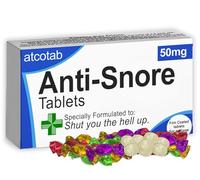 Anti Snore Snoring Funny Joke Pill Box with Sweets, Rude Gag Gift, Gifts for Men, Gifts for Women, Funny Birthday Gifts for Men, Valentines day, Husband Gifts for Wife Grandad Dad