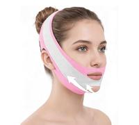 Anti Snoring Chin Strap,Chin Strap for Sleeping & Anti Snoring,V Line Mask,Jawline Shaper & Double Chin Reducer,Face Lifting Strap,Breathable Snore Stopper Jaw Support for Men &Women (Pink)