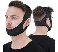 Anti Snoring Device Anti-Slip Adjustable Anti Snoring Chin Strap,Stop Noise (Black)