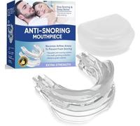 Anti Snoring Device, Stop Snoring Solution Snore Guard Stop Device, Reusable & Comfortable (White)
