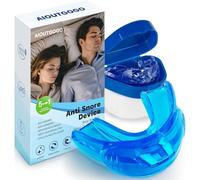 Anti Snoring Devices 2 Pcs Anti Snore Mouth Guard for Sleeping Anti Snoring Mouthpiece for Men and Women-Effective, Soft,Comfortable Snore Stopper, AIOUTGOGO Anti Snore Devices Ready to Use Blue
