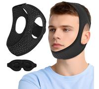 Anti-Snoring Devices, Chin Strap for Sleeping, Comfortable, Effective Stop Snoring, Adjustable Chin Strap, Breathable, Snoring Solution to Keep Mouth Closed, with Mask