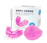 Anti Snoring Devices for Sleep, Anti Snoring Mouth Guard Adjustable, Snore Relief Solution for Men and Adults, Comfortable and Reusable Sleep Aid for Nighttime Use (Pink)