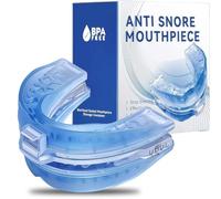 Anti Snoring Devices Snoring Aid Mouthpiece, Adjustable and Comfortable Mouth Guard for Teeth Grinding, Reusable and Portable SNO/Ring Aid with Case, Suitable for Men and Women (Blue)