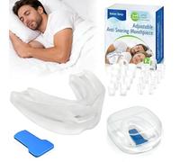 Anti Snoring Devices with 8 PCS Silicone Nose Dilators Anti Snoring Mouthpiece for Men Women-Effective Sleep Apnea Devices Anti Snore Mouth Guard to Enjoy Sleep, Snore Stopper to Stop Snoring