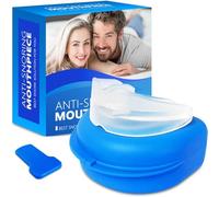 Anti-Snoring Mouth Guard, Anti Snoring Mouthpiece, Comfortable Anti-Snore Devices MouthGuard for Teeth Grinding and Clenching, Anti Grinding Mouth-Guard Prevent Bruxism (Blue)