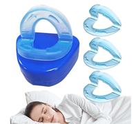 Anti Snoring Mouthpiece, 4pc Relieve Snoring Mouthpiece, Sleep Apneas Mouth Guard, Reusable Quiet Anti Snore Device, Anti Snore Solution for Quieter Sleep