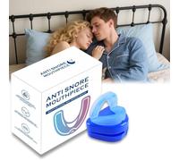 Anti Snoring Mouthpiece for All Mouth,Snoring Aids for Men and Women Effective Stop Snoring,Ready to Use Snore Stopper,The Quite Night Anti snoring Device,Soft and Comfortable-Blue
