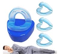 Anti Snoring Mouthpiece Universal Size, Anti Snore Mouth Guard, Set of 4 Stop Snoring Aids, Reusable Sleeping Snore Device, Enjoy Good Sleep, Effective Night Mouth Guard for Quieter Sleep