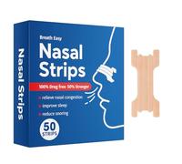 Anti Snoring Nasal Strips 50 Piece - Extra Strength Nose Strips for Breathing, Relieves Blocked Nose & Nasal Congestion, Drug-Free Snoring Aid for Men and Women, Better Sleep