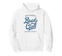 Anti-Social Book Club Blue Reading Design Pullover Hoodie