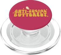 Anti Social Funny Retro Butterfly Graphic PopSockets PopGrip for MagSafe