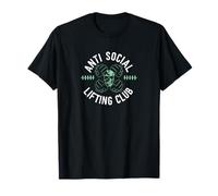 Anti Social Lifting Club Canceled Barbells Skull (Mint) T-Shirt
