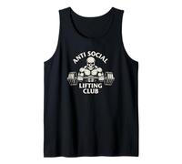 Anti Social Lifting Club Skull Barbell Gym Tee Tank Top