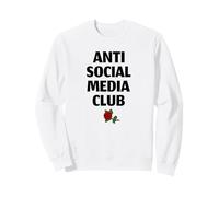 Anti Social Media Club (Funny Digital Detox Statement) Sweatshirt