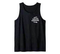 Anti Social Running Club: White (Front + Back) Tank Top