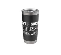 Anti-Social Unless There's Wine Stainless Steel Insulated Tumbler