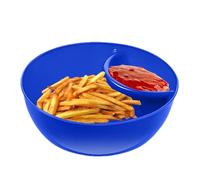 Anti-Soggy Cereal Bowl,Anti-Soggy Divided Cereal Serving Dish Stackable Bread Dipping Bowls, Cracker Divided Platters, Sauce Dipping Dish for Salad, Ice Cream, Ketchup, Soup