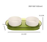 Anti-Spill Angled Pet Bowl | Color: Grass Green