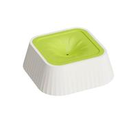 Anti-Spill & Anti-Tip Pet Slow Drinking Water Bowl with Floating Disk, Weighted Non-Slip Base Portable Square Water Feeder, Bloat-Preventing Slow Feeder for Dogs and Cats(Green,One Size)