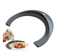 Anti Spill Plate Rim - Soft Silicone, Universal Guide Eating Aid Food Shield | Home Dorm Outdoor Travel Autonomy Meal Elderly Disabled Utensil