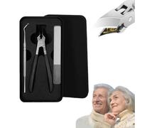 Anti-Splash 25° Eagle Beak Beveled Nail Clippers, Ergonomic Eagle Beak Nail Clippers for Thick Nails (Black)