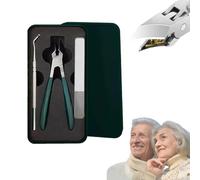 Anti-Splash 25° Eagle Beak Beveled Nail Clippers, Ergonomic Eagle Beak Nail Clippers for Thick Nails (Green)