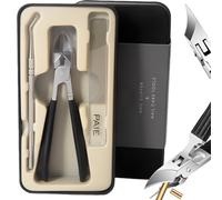 Anti-Splash 25° Slant Edge Nail Clipper 3-Piece Set, 2026 Upgraded Eagle Beak Beveled Nail Clippers, Wide Jaw for Thick & Ingrown Toenails, Edgy Curved Nail Clipper for Seniors (Black)