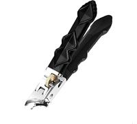 Anti-Splash Orthoclip Nail Clippers, Long Handled Toenail Clippers for Seniors, 6mm Opening for Thick Toenails, Sharp Wide Jaw Slanted Clipper, Ergonomic with Anti-Slip Grip (Slanted Opening)