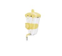 Anti-Splash Parrot Water Dispenser Anti Spill Large Capacity Bird Drinking Cup, Detachable Practical Anti-Splash Automatic Feeder(Yellow)