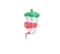 Anti-Splash Parrot Water Dispenser Anti Spill Large Capacity Bird Drinking Cup, Detachable Practical Anti-Splash Automatic Feeder(Green)