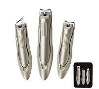 Anti-Splash Sharp Japanese Nail Clipper, Ingrown Toenail Removal Kit for Thick Toenails Seniors & Men & Women (Champagne Gold)
