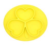 Anti-Sprinkling Baby Silicone Training Bowl Children's Sub-Format Anti-Slip Suction Cup Bowl Creative Flower Shape Food Bowl Yellow