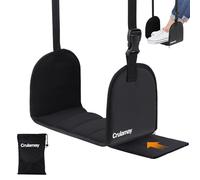 Anti-Squeeze Airplane Foot Hammock for Plane Travel with Flat Base and Memory Foam, Adjustable Leg Hammock for Airplane Travel, Leg Rest for Long Flights, Portable Foot Rest for Under Desk at Work