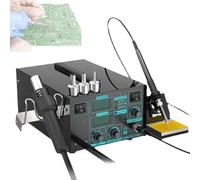 Anti-Static 2-in-1 Desoldering Station, Hot Air Gun & Soldering Iron with LED Digital Display, Adjustable Temperature for Precision Electronics Repair & SMD Soldering