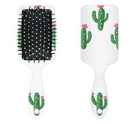 Anti Static Air Cushion Comb - A Hair Brush and Massage Comb for Wet or Dry Hair That Reduces Breakage and Frizz, Ideal for Detangling, Smoothing, and Blow-Drying, Minimalist Desert Plant