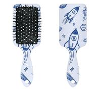 Anti Static Air Cushion Comb - A Hair Brush and Massage Comb for Wet or Dry Hair That Reduces Breakage and Frizz, Ideal for Detangling, Smoothing, and Blow-Drying, Dreamy Space Exploration
