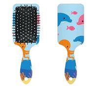 Anti Static Air Cushion Comb - A Hair Brush and Massage Comb for Wet or Dry Hair That Reduces Breakage and Frizz, Ideal for Detangling, Smoothing, and Blow-Drying, Fantasy Underwater World
